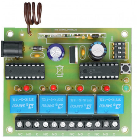 433 MHz 4CH selbstlernender Empfänger KIT MM53200, UM3750 oder UM86409