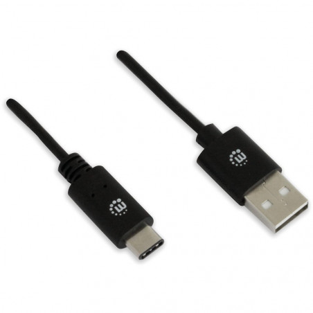 Cable HiSpeed USB A Macho / USB-C Macho 0.5m Negro
