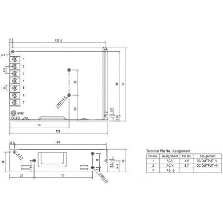 Universelles modulares stabilisiertes Schaltnetzteil 12VDC 8,5A LRS-100-12