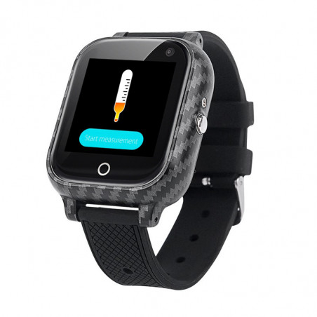 BodyOne Health Watch GSM Wrist Black Temperature SOS Pedometer Detects Fall