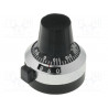 Präzisionsknopf für Potentiometer 100 Kerben / Umdrehung mit Block Ø46 x 25mm