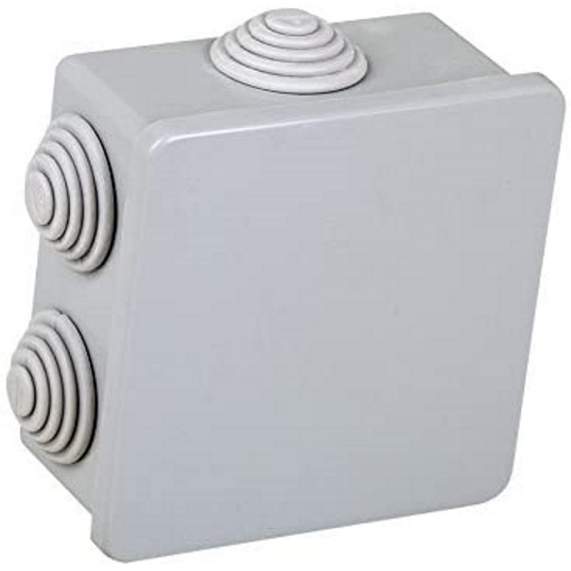 Caja de conexiones pared 80 x 80 x 40 mm Electraline 60552 gris