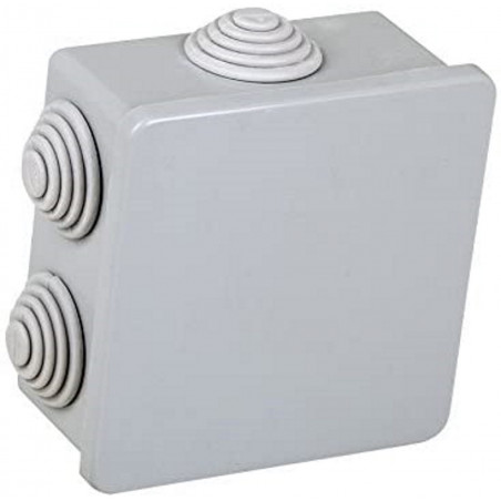Wall junction box 80 x 80 x 40 mm Electraline gray 60552