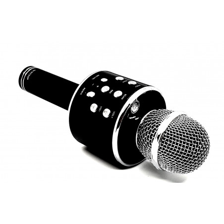Microfono amplificato per Karaoke con riproduttore MP3, Radio, Bluetooth, USB