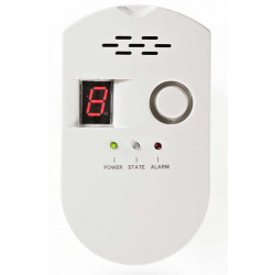 Lpg methane gas alarm from plug with siren and display