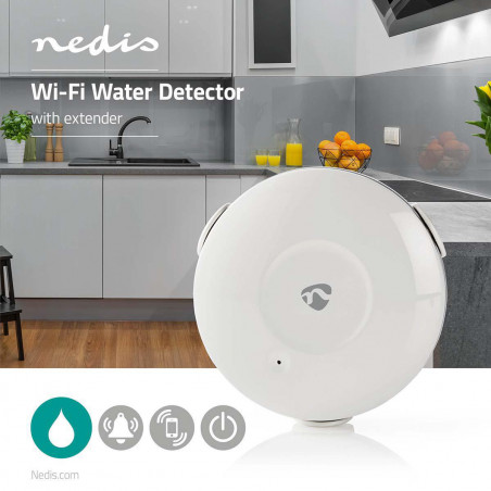 Détecteur de fuite d'eau de batterie SmartLife Wi-Fi avec alarme et notifications push