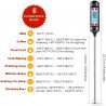 Digitales Lebensmittelthermometer BBQ -50°C bis 300°C func. min max halten auto aus