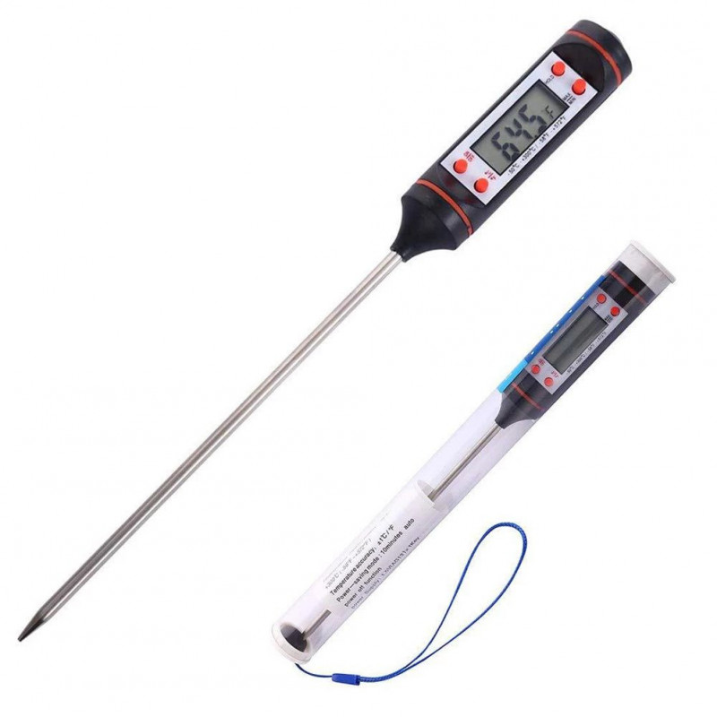 Digitales Lebensmittelthermometer BBQ -50°C bis 300°C func. min max halten auto aus