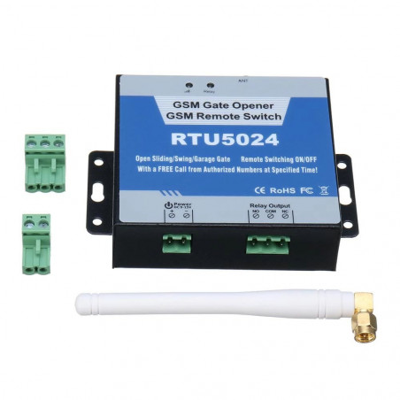 Interruptor de relé para abridor de puerta Interruptor GSM memoria 200 números 9-24VDC