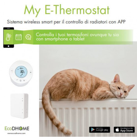 My E-Thermostat Thermostatkopf-Kit mit APP-Steuerung: 3 Köpfe + WiFi-Hub