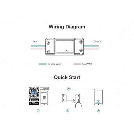 Sonoff BASIC R3 Interruttore 10A Wifi Smart wireless controllo con APP eWeLink