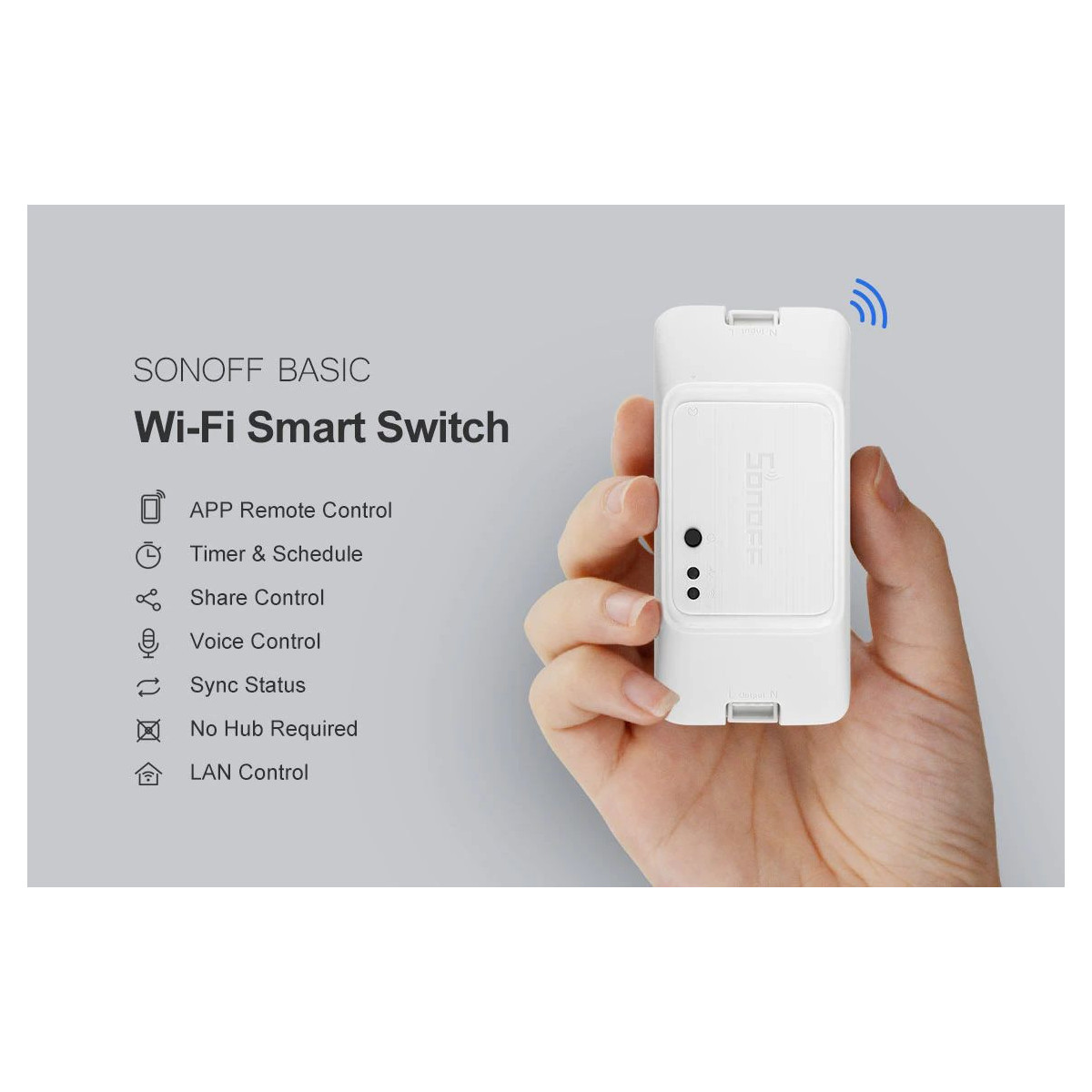 Sonoff Basico – Interruptor inteligente Inalámbrico Wifi casa