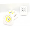 Set 3 lumières LED adhésives 2 luminosité batterie avec télécommande IR minuterie 30 min