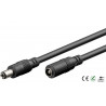 Power Cable Extension DC 2.5 mm 3m Black Male Female
