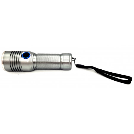 Ultra compact high brightness aluminum LED flashlight with USB rechargeable battery