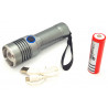 Ultra compact high brightness aluminum LED flashlight with USB rechargeable battery