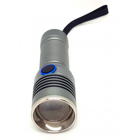 Ultra compact high brightness aluminum LED flashlight with USB rechargeable battery