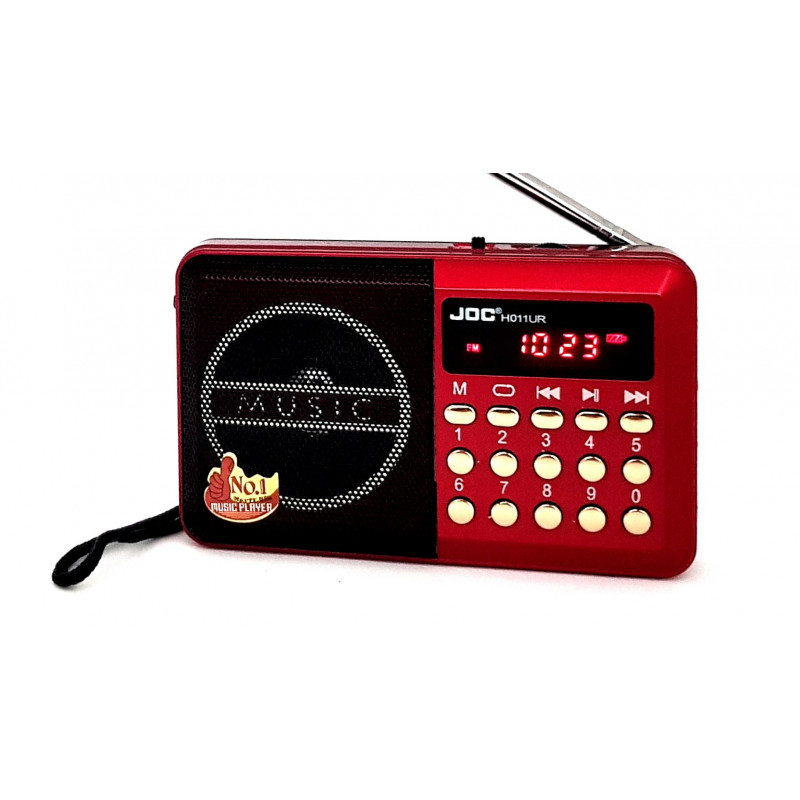 FM radio 55 channel memory + MP3 player TF memory USB rechargeable battery