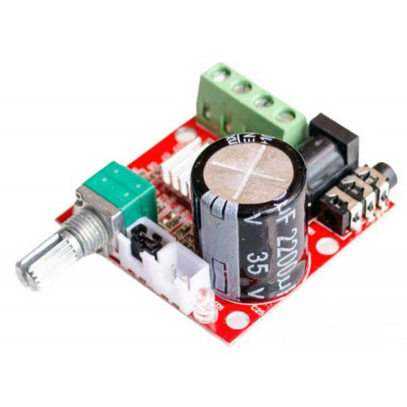 Class D mini amplifier 2x10 watts into 8ohm 12v dc