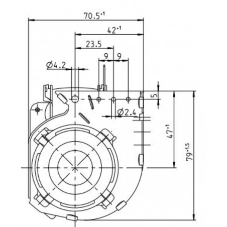 Ventilador axial QLK45 / 3600A7-2524-99TX 230 VAC