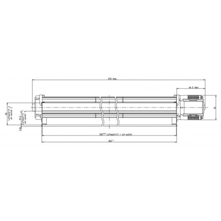 Ventilatore assiale QLK45/3600A7-2524-99TX 230 VAC