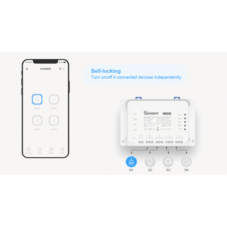 Sonoff 4CH R3 Wifi Smart Switch OUT 4 appareils 230V AC Alexa Google Home