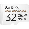 Carte microSDHC SanDisk High Endurance Monitoring 32 Go Classe 10