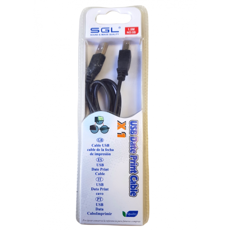 Cavo USB Tipo A – Tipo B lunghezza 1.5m nero