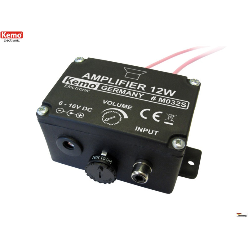 Universal 12W Plug & Play 6-16V DC Power Audio Amplifier