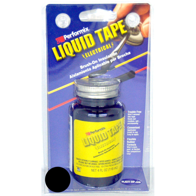 Isolante liquido nero Plasti Dip® 118ml 55000V/mm anti abrasione con pennello