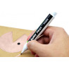 Conductive ink pen for cardboard, wood, glass, acrylics, PLA, ABS