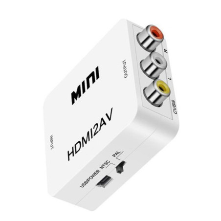 Vidéo composite HDMI vers AV RCA + convertisseur audio LR alimenté par USB