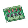 4-channel isolation board with optocoupler