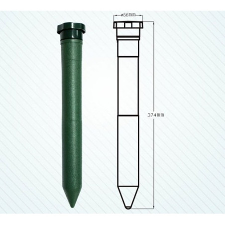 Piquet de taupe et de rongeur alimenté par batterie 4 x torche de type D