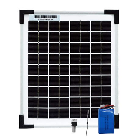 KIT mini panel solar fotovoltaico 12V regulador de diodo 1000mAh batería de litio