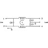 Filtro di rete antidisturbo EMI su spina maschio IEC 60320 C14 E 250V 10A