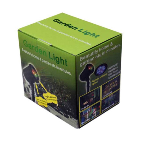 Proyector FLASH ROJO-VERDE LASER LIGHT GARDEN