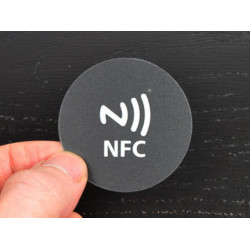 TAG NFC adhesivo circular 45 mm policarbonato externo interno impermeable