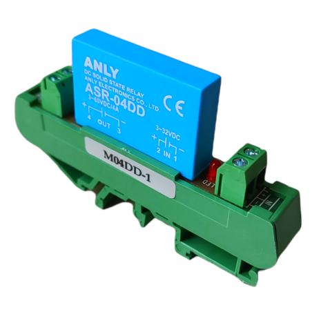 SOLID STATE RELAY SSR WITH DIN SUPPORT IN 5-32V DC CONTROL 3-60V DC 4A