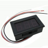 Voltmètre digital affichage led rouge DC 0-30V 3 fils 48x 29x 22mm