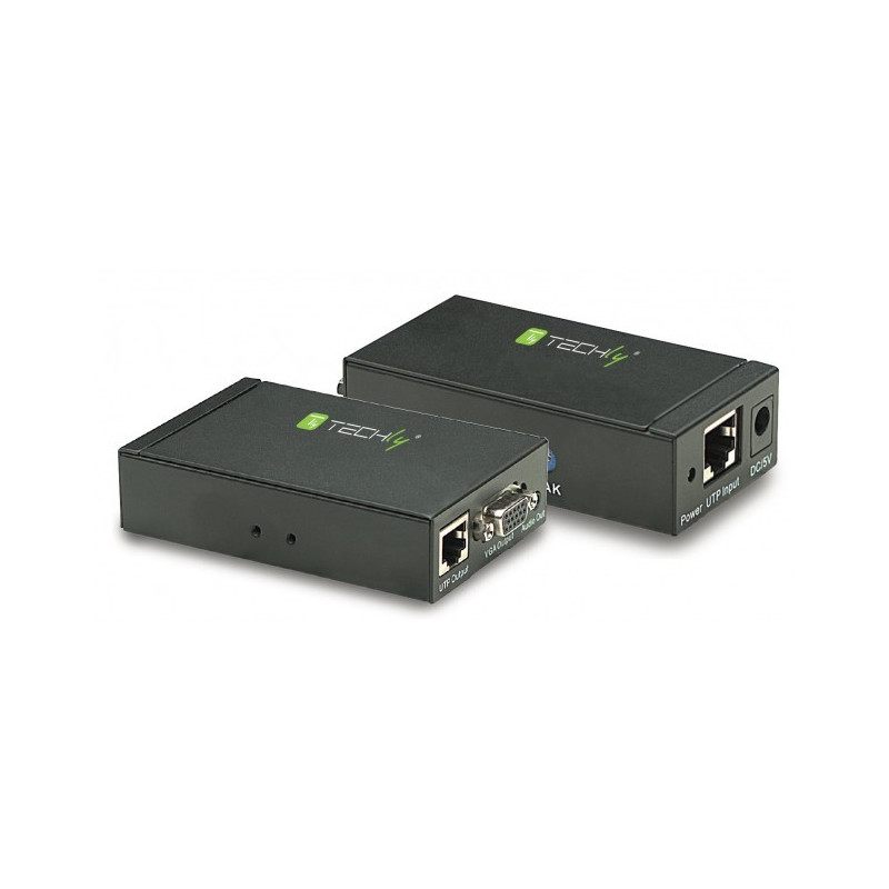 Extender amplificatore prolunga VGA + Audio su cavo tipo Ethernet Cat 5/6 fino a 300m