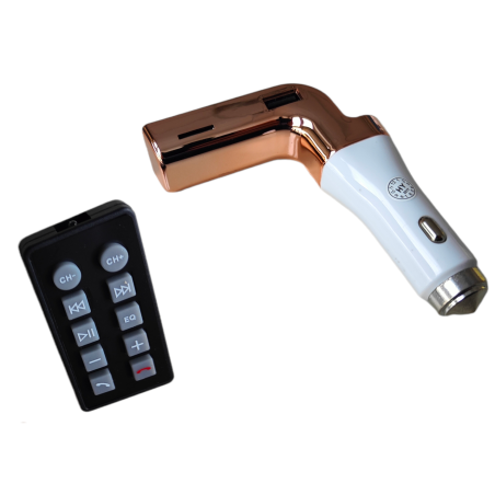 Trasmettitore FM per auto con lettore audio bluetooth USB e vivavoce 8 in 1