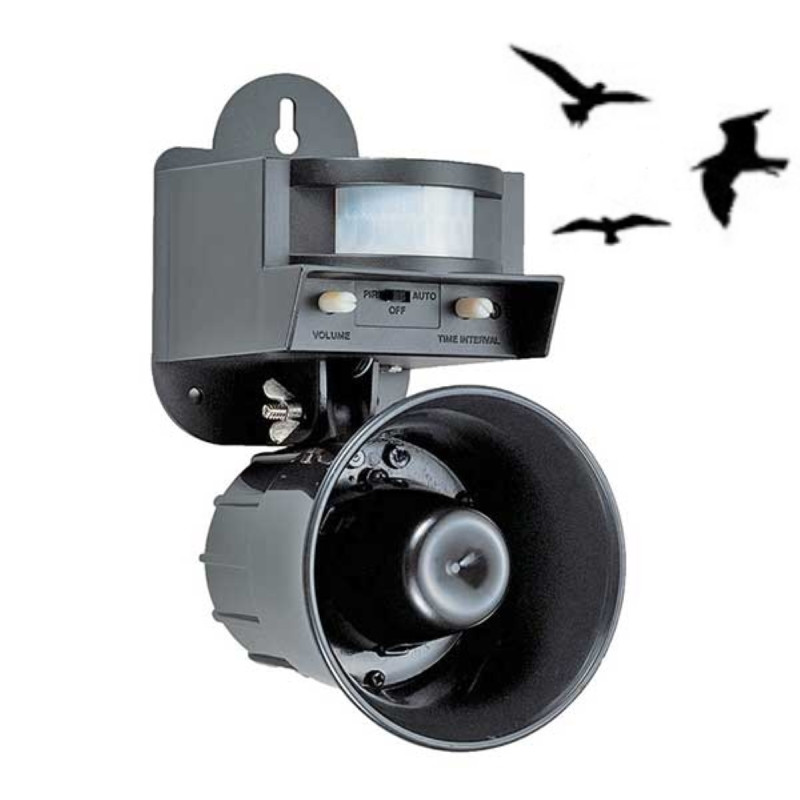 Drive away sounding birds with PIR and twilight sensor