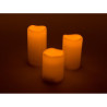 Set 3 LED candles with IR remote control
