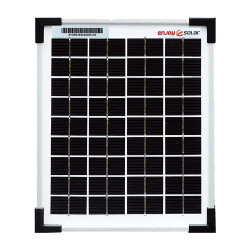 Panel solar monocristalino 5W 12V 230 x 185 x 17 mm
