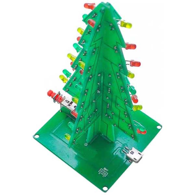 KIT Sapin de Noël 3D électronique 37 LED 3 couleurs