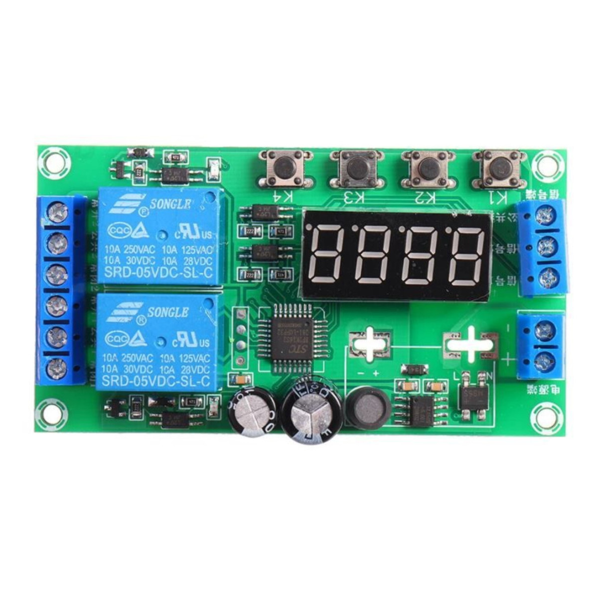 Módulo De Relé De Retardo De Tiempo Digital LED DC12V, Interruptor De