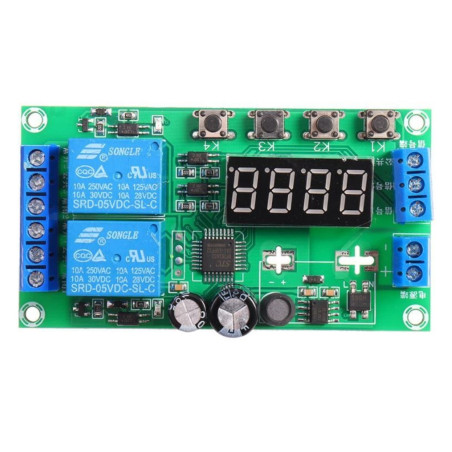 Modulo relè temporizzatore del ciclo di spegnimento a impulsi DC 7-30V