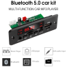 FM radio, Bluetooth 5.0 AUX MP3 player amplifier with remote control