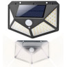 Lámpara solar recargable con sensor PIR / Crepuscular 7W IP65 100 LED